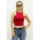 Mad Girls Maroon Crop Top MG361 - Bordo