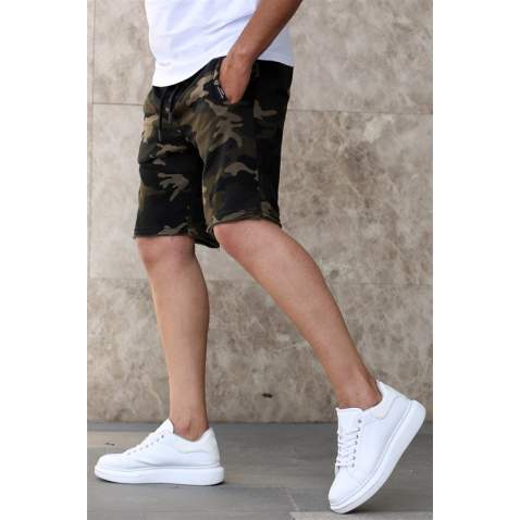 Madmext Men Regular Fit Khaki Shorts 5415 - Haki