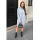 Mad Girls Grey Dress with Hooded MG086 - Gri