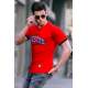 Madmext Red Printed T-shirt for Men 4593 - Kırmızı