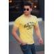 Madmext Yellow Printed T-shirt for Men 4591 - Sarı