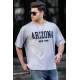 Madmext Gray Printed T-shirt for Men 4958 - Gri