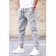 Madmext 3-Thread Fleece Gray Sweatpants For Men 5427 - Gri