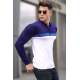 Ecru Zipped Knitwear Polo Sweater 5787 - Ekru