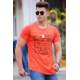 Madmext Orange Printed T-shirt for Men 2620 - Turuncu