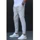 Men Gray Slim Fit Jogger Trousers 5471 - Gri