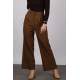 Mad Girls Striped Brown Palazzo Pants MG1332 - Kahverengi