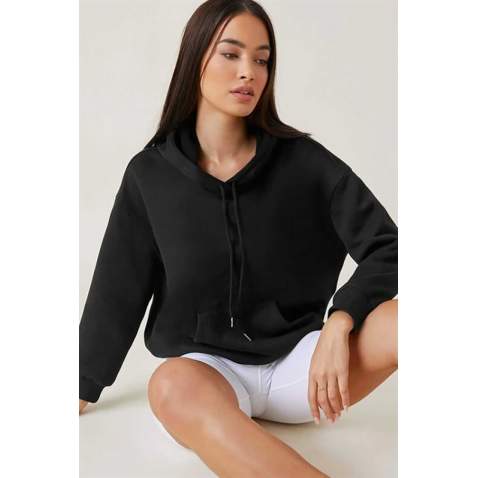 Mad Girls Black Women's Sweatshirt MG827 - Siyah