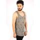 Madmext Men Printed Khaki Tank Top 2329 - Haki