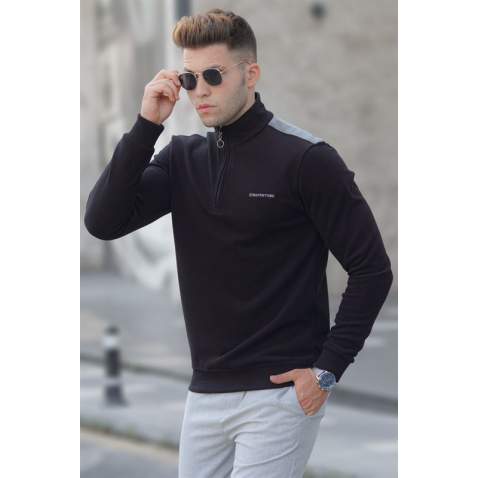 Madmext Men Black Sweatshirt 5155 - Siyah