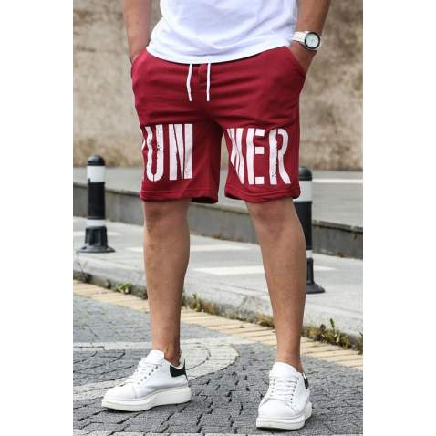 Madmext Men Regular Fit Maroon Shorts 4843 - Bordo