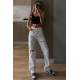 Blue Ripped Straight Fit Jeans MG1317 - Beyaz