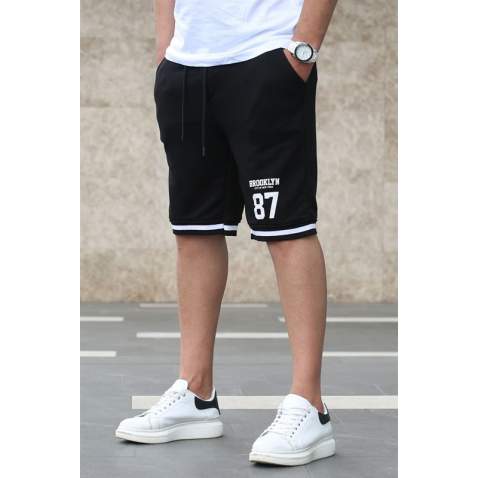 Madmext Men Regular Fit Black Shorts 5405 - Siyah