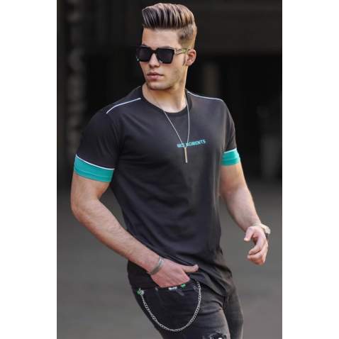 Madmext Men Black T-shirt 4977 - Siyah