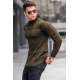 Khaki Turtleneck Knitwear Sweater 5784 - Haki