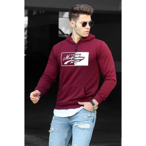 Madmext Claret Red Men's Sweatshirt 4750 - Bordo