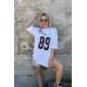 Mad Girls Printed White T-shirt MG990 - Beyaz