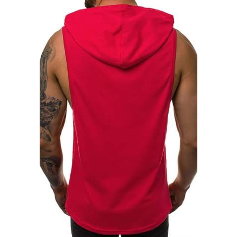 Sleeveless T-Shirt In Hooded Red 2992 - Kırmızı