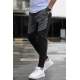 Madmext Men Side-Pocket Black Sweatpants 5445 - Siyah