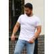 Madmext Men Basic White T-Shirt 4077 - Beyaz