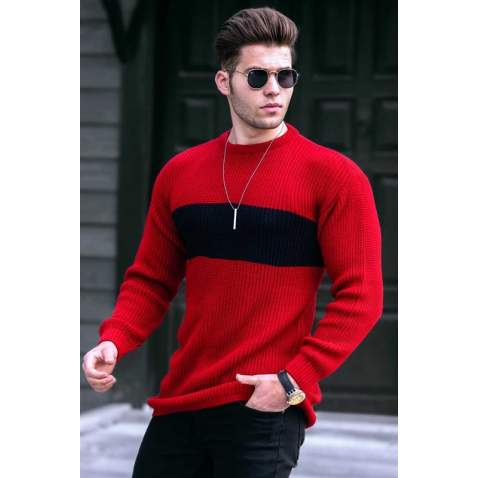 Madmext Red Men's Jumper 4698 - Kırmızı