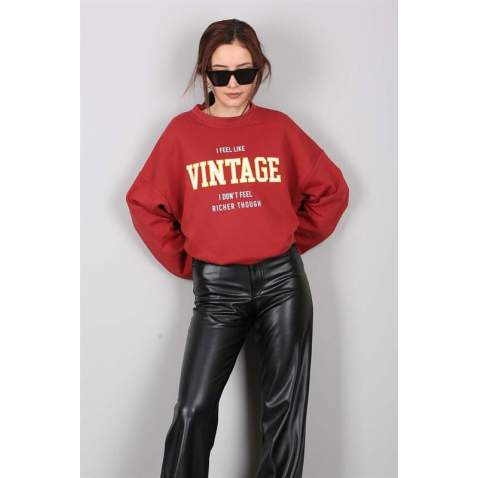 Mad Girls Red Sweatshirt MG970