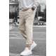 Men Beige Basic Jogger Trousers - Bej