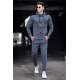 Madmext Anthracite Printed Men Tracksuit Set 4671 - Antrasit