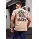 Madmext Men Printed Beige T-Shirt 5357 - Bej