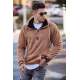 Madmext Hoodie Pelush Camel Sweatshirt 4397 - Camel