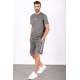 Madmext Men Oversize Smoke Gray Shorts Set 5376 - Füme