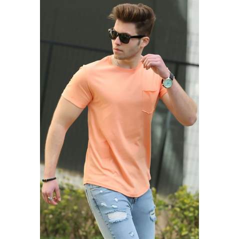 Madmext Orange Basic T-shirt for Men 4510 - Turuncu