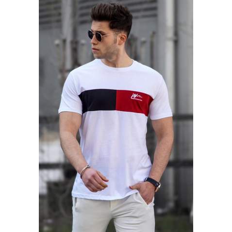 Madmext Men White T-shirt 5249 - Beyaz