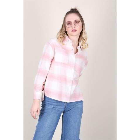 Mad Girls Soft Pink Lumberjack Shirt MG1200 - Pudra