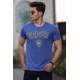 Madmext Navy Blue Printed T-shirt for Men 4519 - Lacivert