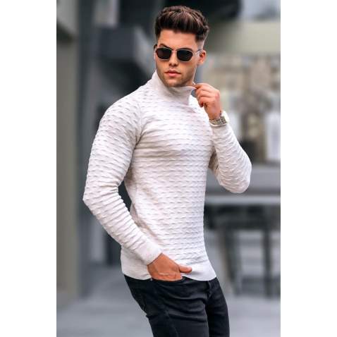 Stone Gray Knitted Sweater 5762 - Koyu taş