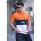 Madmext Three-Tone Polo Shirt for Men 4557 - Turuncu