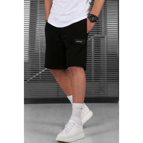 Men Black Capri Shorts - Siyah