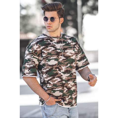 Madmext Men Beige T-Shirt 4983 - Bej