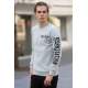 Madmext Grey Printed Sweatshirt 4161 - Gri