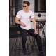 Madmext Men Ripped White T-shirt T4002 - Beyaz