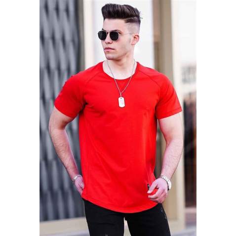 Madmext Men Red Plain T-shirt 4484 - Kırmızı