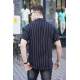 Men Striped Black Shirt 5549 - Siyah