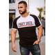 Madmext Black Two-Tone T-shirt for Men 4027 - Siyah