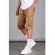 Camel Capri Shorts with Cargo Pockets 5473 - Camel