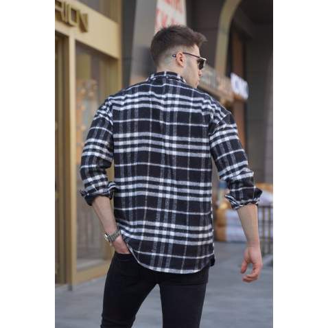 Black Regular Fit Plaid Shirt 5553 - Siyah