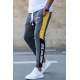 Madmext Men Smoke Gray Side Striped Sweatpants 2719 - Füme