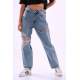 Mad Girls Blue Palazzo Jeans Mg1156 - Mavi