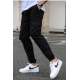 Men Black Cargo Trousers 5447 - Siyah