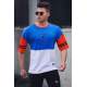 Madmext White Two-Tone T-shirt for Men 3078 - Beyaz